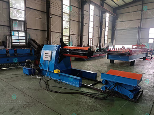 5-ton unwinding and rewinding machine with loading trolley